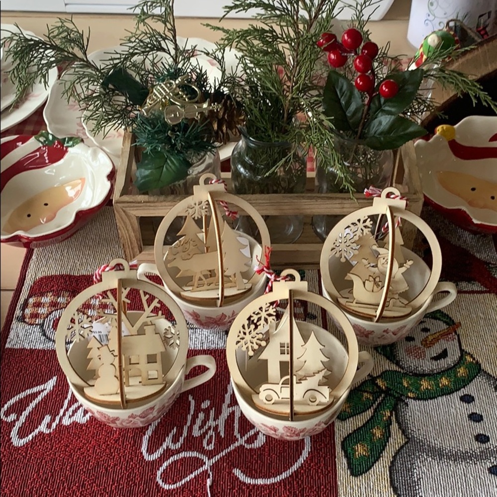 Christmas 3D ornaments wooden